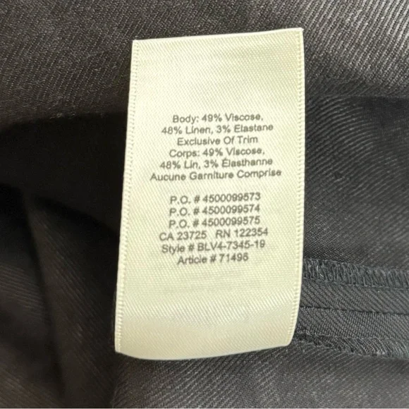 Aritzia Wilfred Charrière Button Front Linen Blend‎ Blaxn Midi Skirt - Picture 14 of 15